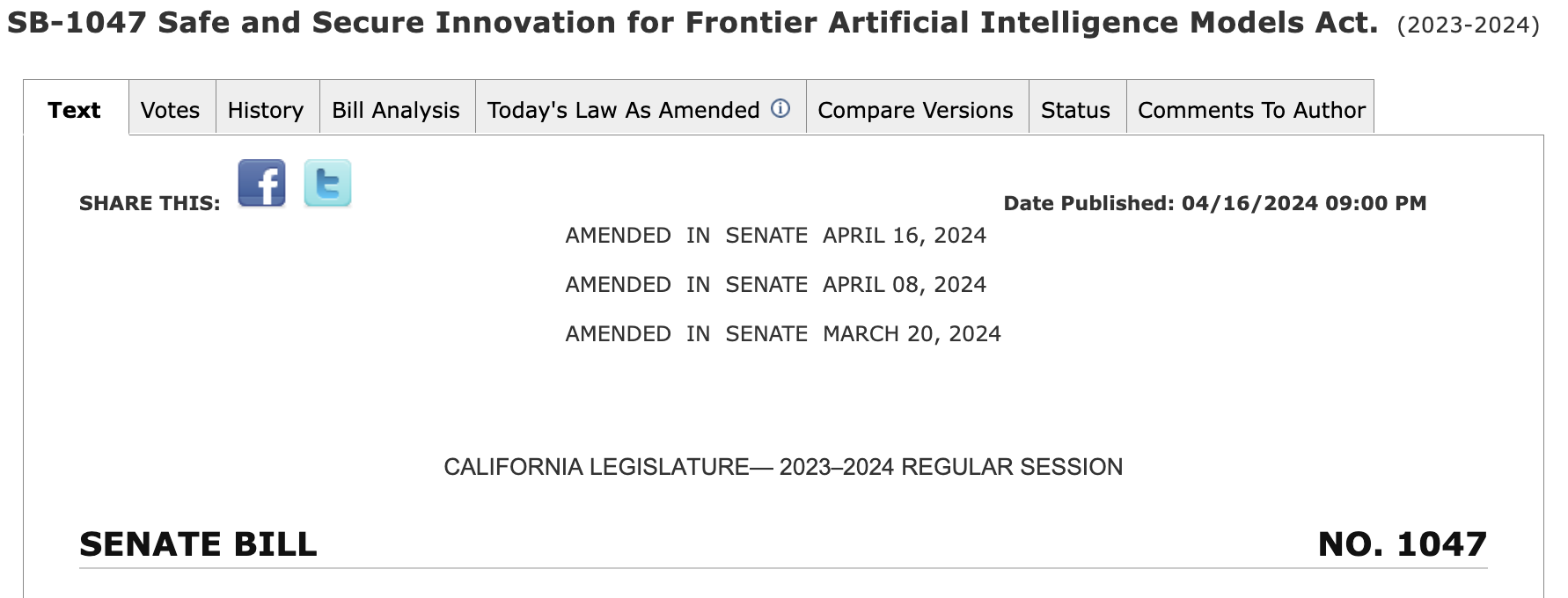 This is a comment from Jeremy Howard regarding SB-1047. I am an AI researcher and entrepreneur. I am the CEO of Answer.AI, an AI R&D lab registere